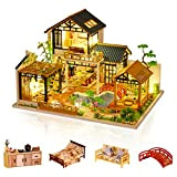 Cuteefun Kit Casa in Miniatura per Adulti da Costruire, Modello di Mini Casa Fai-da-Te con Mobili Copertura Antipolvere Musica e ...