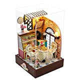 Cuteefun Kit Case in Miniatura da Costruire per Principianti, Miniature Casa delle Bambole Fai da Te con Mobili Copertura Antipolvere ...