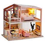 Cuteroom Kit casa delle Bambole in Miniatura Fai-da-Te Kit di mobili e casa delle Bambole in Legno Fatti a Mano ...