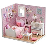 Cuteroom - Kit per casa delle bambole in legno, fatto a mano, modello e mobili per camera da letto