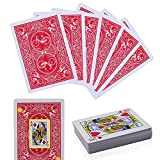 Cvery - Carte da gioco magiche segnate, per Adulti 1 set Rosso