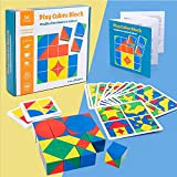 Czemo Puzzle di Legno per Bambini, Puzzle di Forma Geometrica Classico Grafico educativo Blocchi di Legno Montessori Giocattoli