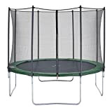 CZON SPORTS trampolino, 360 cm tappeto elastico con rete di sicurezza, verde|trampolino elastico da giardino|trampolino bambini
