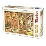 D-Toys Puzzle 1000 pezzi Alphonse Mucha Seasons pcs Puzzle, Multicolore, 68x47 cm, 5947502875901/ MU 12