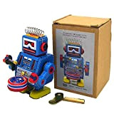 Da collezione regalo Clockwork MS408 Retro Robot Drummer Wind Up Tin Toy
