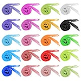 Dadabig 20 Pezzi Sciapa Giocoleria, Fazzoletti Colorati Sciarpe Quadrata per Danza per Bambini Donne Decorazione-20 Colori