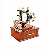 DAGONGREN Retro Stile dell'Annata Sewing Machine Music Box di Alta qualità Meccanica di Compleanno Tavolo Regalo Decor Music Box