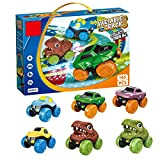 DanensiGL Glow Race Tracks per bambini Dinosauro Toys – Assemblare Rail e Race Track Car Set,Multi-colore piste flessibili con fessura, ...