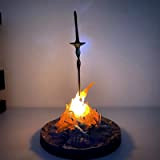 Dark Souls Black Faraam Knight Figure Sculpt The Abysswalker Action Figure Crystal Lizard Bonfire LIT Light-up To