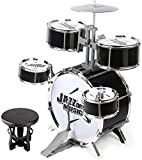 DBAF Kids Drum Set,Children's Drum Percussion Toy Gift Boy Childhood Jazz Drum 3-6 Years Old (Color : Black) Beginners Drum ...