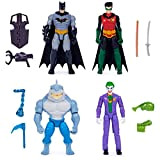 dc comics, Batman e Robin vs. The Joker And King Shark, Action Figure da 10,2 cm, Giocattoli per Bambini Ragazze ...