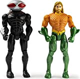 DC Universe - Action Figure da 10,5 cm, motivo: Aquaman vs Black MANTA, confezione da 2 con 6 accessori misteri, ...