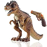 deAO Dinosauro Robot Intelligente e Pistola Lanciarazzi Set di Giocattoli Cacciatore di Bestie T-Rex con Luci, Suoni ed Effetto Fumo ...