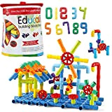 deAO Tubi da Costruzione Giocattolo per l'Apprendimento e attività Creative per Bambini Set STEM di Forme Multicolori Puzzle 3D Include ...
