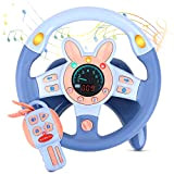 deAO Volante per Auto per Bambini Giocattolo d'Imitazione per Guida Simulata con Effetti Luminosi e Sonori Musicali per Ragazzi e ...
