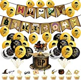 Decorazioni di Compleanno di Harry Potter Palloncini Striscioni di Buon Compleanno Magiche Toppers per Torta per Bambini Decorazione per Feste ...