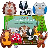 DeFieltro Animali Della Foresta - Feltro Fai da te - Kit Decupage Bambini - Lavoretti Creativi per Bambini e Adulti ...