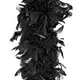 DekoHaus Boa di piume in nero, 180 cm