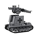 Dellia Set di mattoncini da costruzione, 370 pezzi, Biso Panzer Tank Tecnica militare WW2, set di modellini per veicoli militari, ...