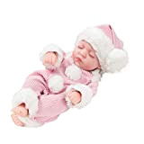 Demiawaking Bambola Reborn Baby 30cm Bambola Neonato Realistica in Vinile Bambolotto Reborn Neonato con Vestiti Regalo Giocattolo per Bambini (G)