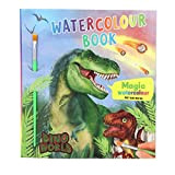 Depesche 11880 Dino World Watercolour Book - Libro da colorare con pennello, 15 motivi dinosauri e paesaggi della giungla, da ...