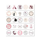 #detailverliebt 25 adesivi per matrimonio I dv_513 rosa I Ø 3,6 cm I Rotondo Set Freudenträne Sticker matrimonio adesivi regalo ...
