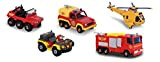 Dickie 203094002038 - Set regalo 5 veicoli in metallo Sam il pompiere, 5 pezzi