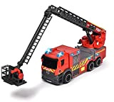 Dickie 203714011002 - Camion dei pompieri, scala estensibile, 23 cm, da 3 anni