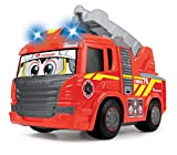 Dickie Happy Camion Pompieri Rosenbauer Motorizzato, 25 cm, Luci e Suoni, 2 Anni, 203814016