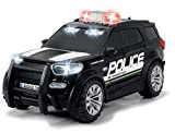 Dickie Toys- Ford Police Interceptor cm. 27 L&S, Colore Nero, 203714018