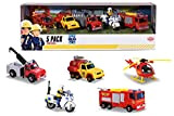 Dickie Toys Sam 203094007 Sam - Set di 5 giocattoli per auto e pompieri