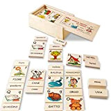 Dida - Puzzle in Legno per l’Infanzia | Giochi educativi Made in Italy | Giochi ad Incastro didattici Alfabeto figurato