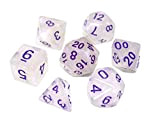 Die Hard Dice Polimero RPG Polyhedral Set - Dadi di pietra di luna viola