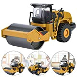 Dilwe Bulldozer Treno Toy, Road Roller Model, Alloy Road Roller Model Construction Construction Auto Vehicle Regalo per Bambini