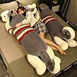 DIMPI Husky Peluche Giocattolo Sleeping Pillow Ragdoll Girl Abbraccio Orso Oversized Doll Bed Gift,130cm