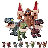 Dinosauri Robot,Krisvie Dinosauro per Bambini, 4 Pezzi Dinosauri Giocattoli Trasformabile Per Bambini 3+ Anni