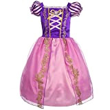 Discoball Rapunzel Princess Dress Ragazze Cosplay Costume Bambini Floral Puffy Abiti per Summer Pageant Fancy Dress Up Party Outfits Halloween ...