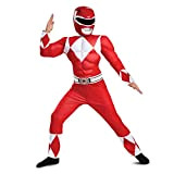 DISGUISE Costume Power Ranger Rosso Bambini, Costume Carnevale Bambini Taglia M