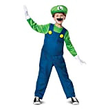 DISGUISE DISK10773G Super Mario Deluxe Luigi Costume da bambino, verde, L