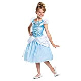 Disney Costume Cenerentola Deluxe Bambina, Vestito Principessa Disney Ufficiale Bambine Taglia M