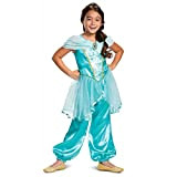 Disney Costume Jasmine Deluxe Bambina, Vestito Principessa Aladdin Disney Bambine Taglia S