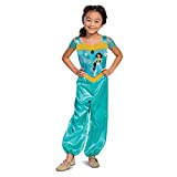 Disney Costume Jasmine Standard Bambina, Vestito Principessa Aladdin Disney Bambine Taglia S
