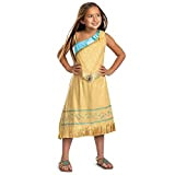 Disney Costume Pocahontas Deluxe Bambina, Vestito Ufficiale Disney Bambine Taglia M