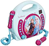 Disney Lexibook Frozen Elsa Lettore CD con 2 microfoni integrati, Funzione di Programmazione, Jack per Cuffie, per i Bambini, AC ...