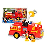 Disney Mickey, Camion dei pompieri, con funzione sonora e luminosa, 2 figure incluse, giocattolo per bambini dai 3 anni, Mcc00