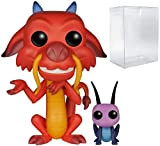 Disney: Mulan - Mushu e Cricket Funko Pop!, in vinile con custodia protettiva compatibile con Pop Box
