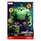 Disney Store Hulk Power Icon Talking Action Figure, Marvel Avengers – Suoni con sensore di movimento, mani illuminate, braccia articolate ...