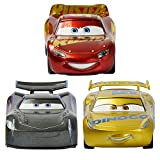 Disney Store Official Pixar Cars - Set da gioco pressofuso, 3 pezzi, con action pull back, include Lightning McQueen, Jackson ...