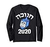 Divertente Hanukkah 2020 Dreidel indossa maschera ebraica Maglia a Manica