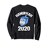 Divertente Hanukkah 2020 Dreidel indossa maschera viso Felpa